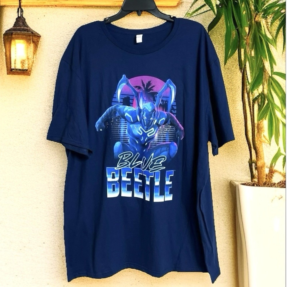 Fruit Of The Loom T-Shirt 3X DC Comics Blue Beetle Super Hero Navy New - Picture 7 of 10